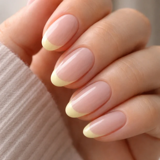 15 Butter Yellow Almond Nail Ideas