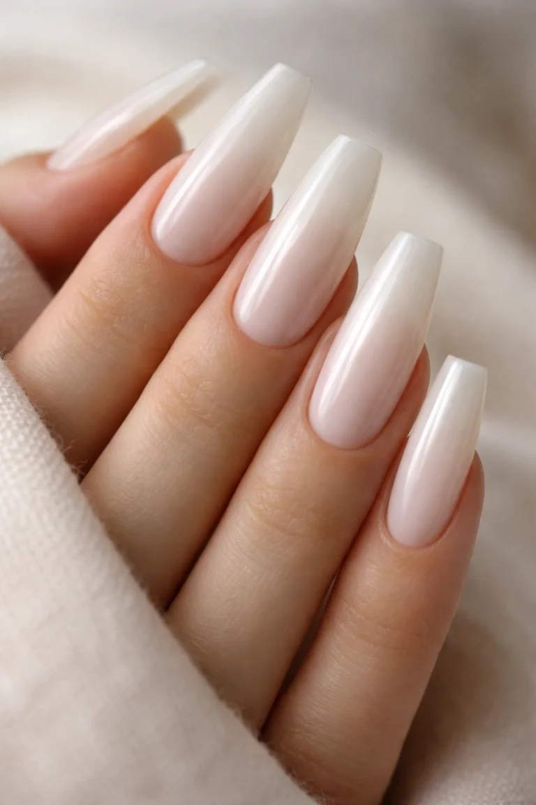 15 Pearl Coffin Nails for a Soft Glow