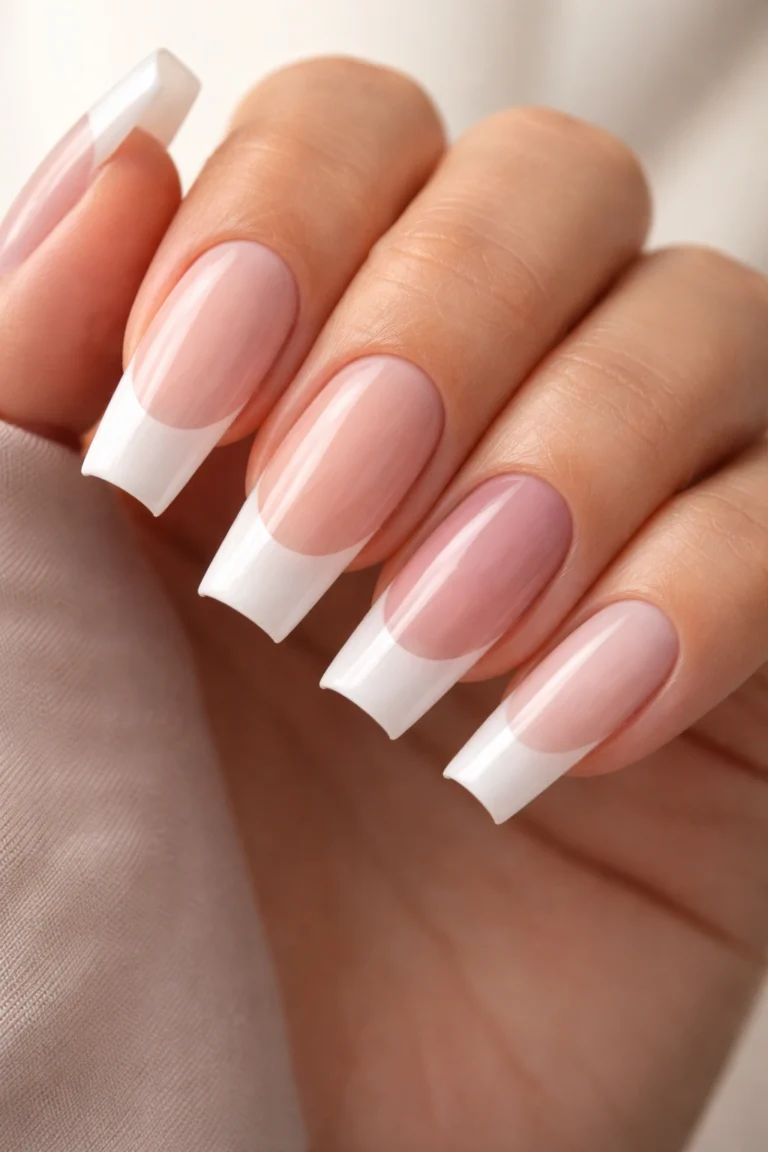 12 Trendy French Tip Coffin Nails You Will Love