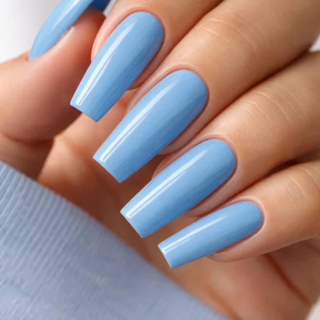 15 Blue Coffin Nails That Look Good on Everyone