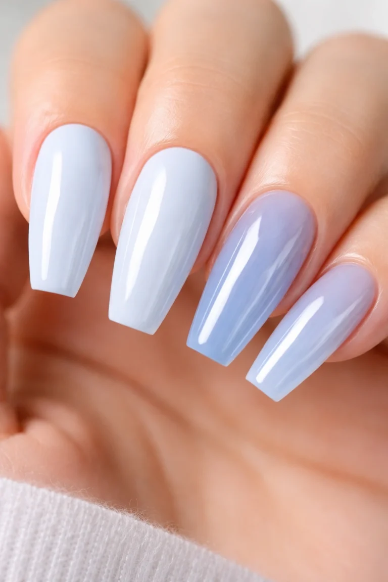 15 Light Blue Coffin Nails for Your Next Manicure