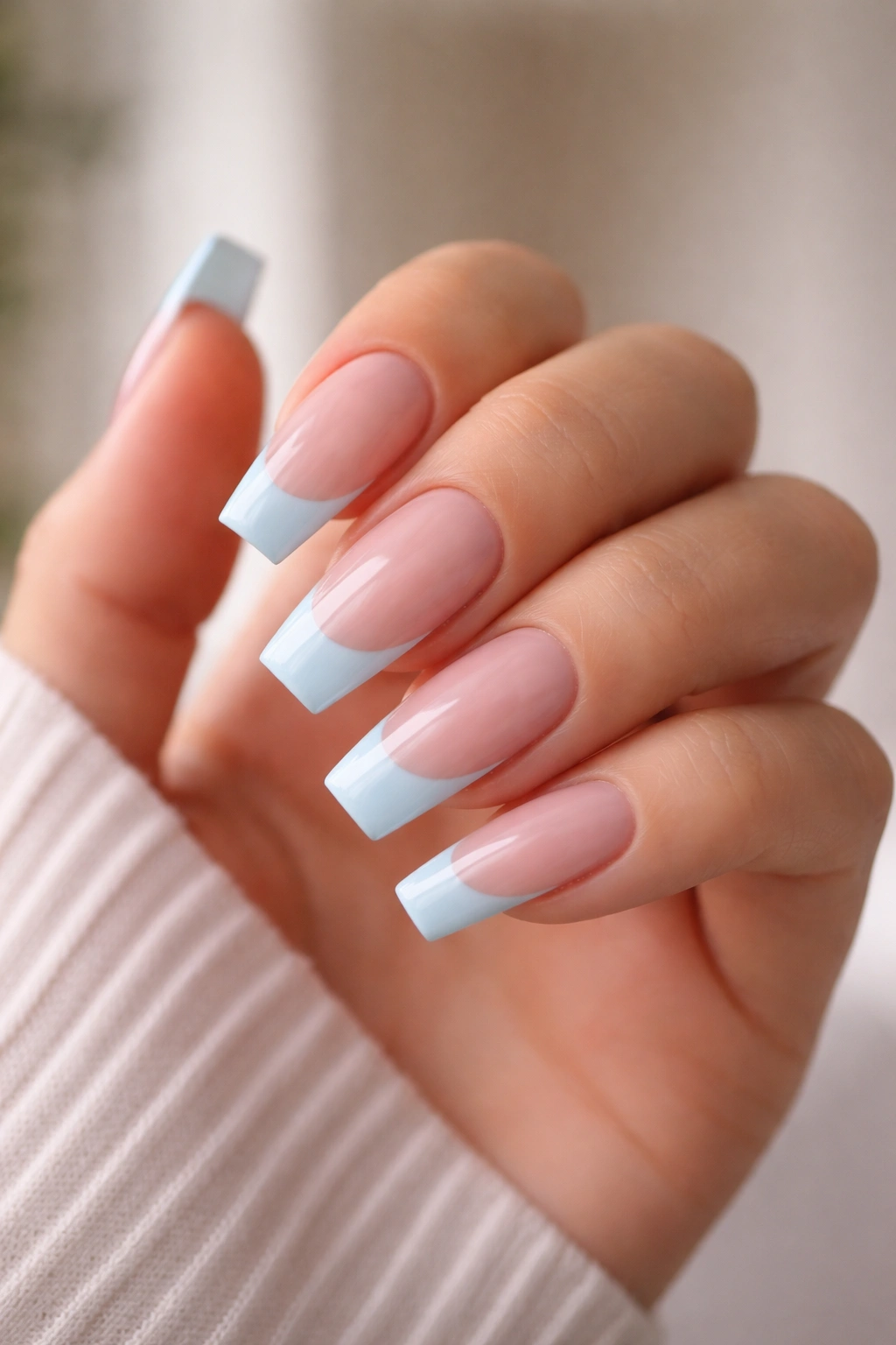 Coffin nails with crisp sidewalls and flat tips