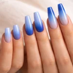 12 Blue Ombre Coffin Nails That Blend