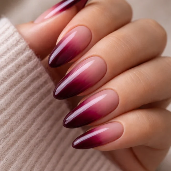 20 Burgundy Almond Nail Ideas for Fall