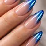 20 Blue French Tip Almond Nail Ideas