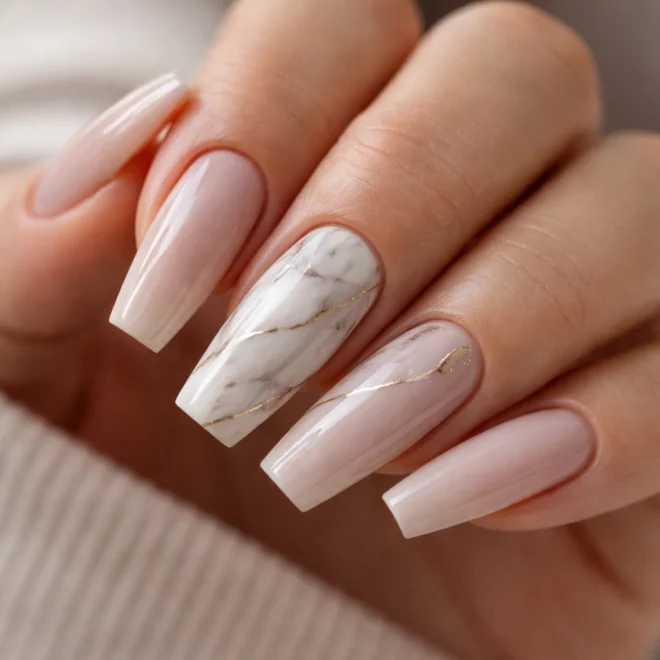 15 Marble Coffin Nails That Look Good