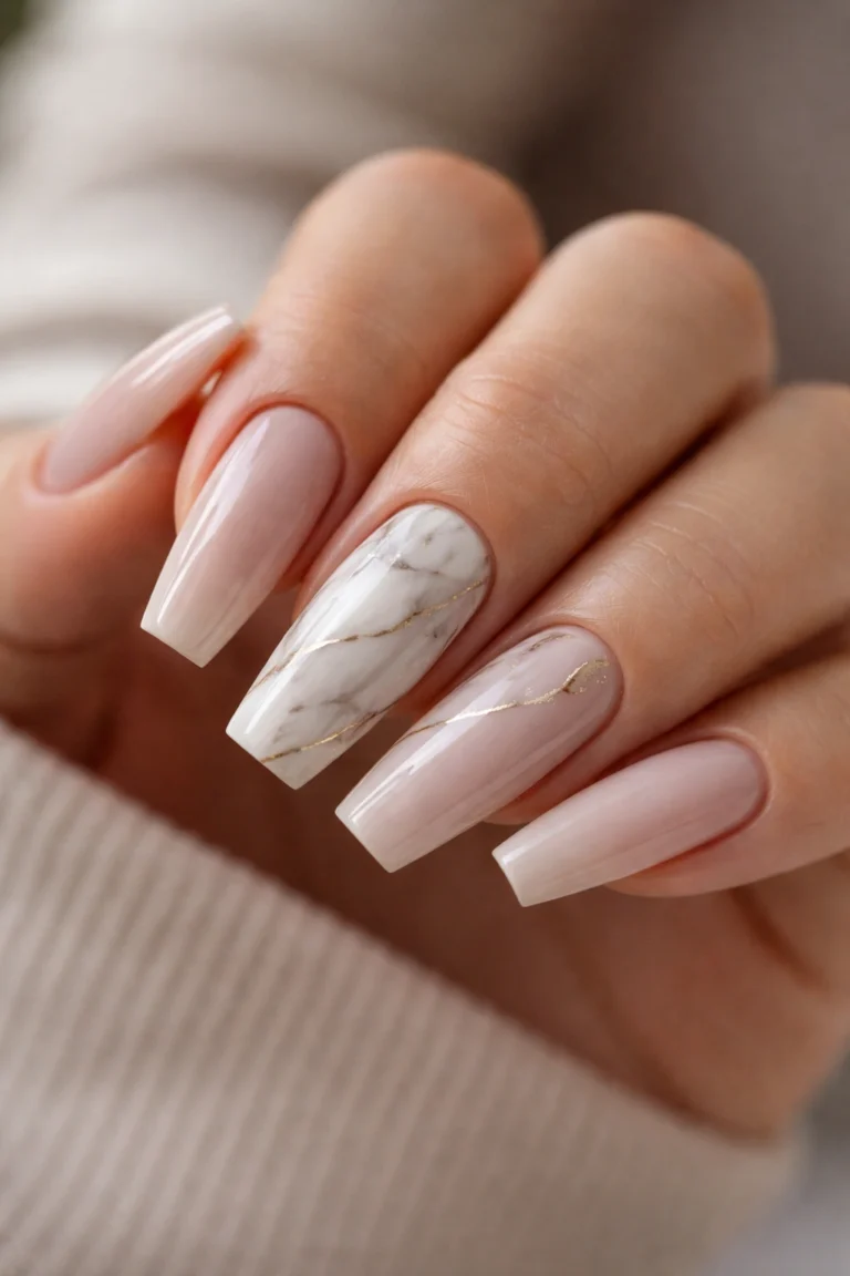 15 Marble Coffin Nails That Look Good