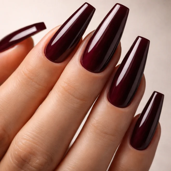 15 Burgundy Coffin Nails for Your Next Manicure