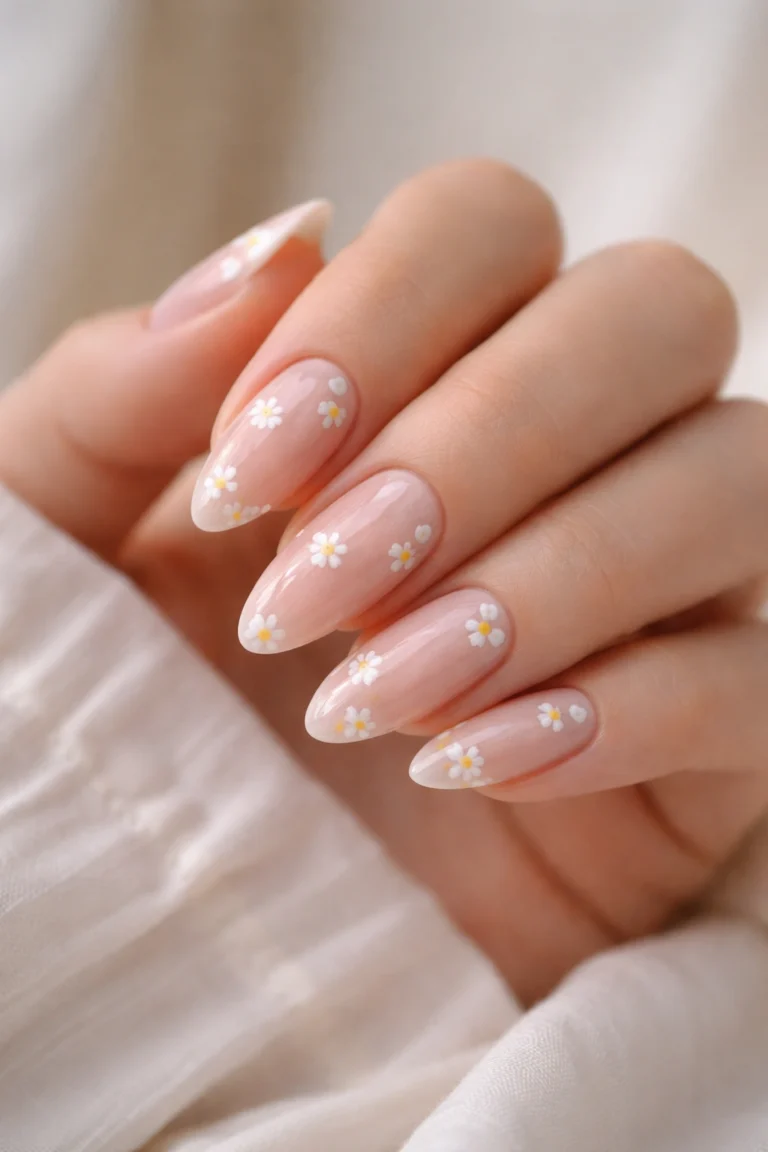 20 Floral Almond Nail Ideas With Flower Patterns
