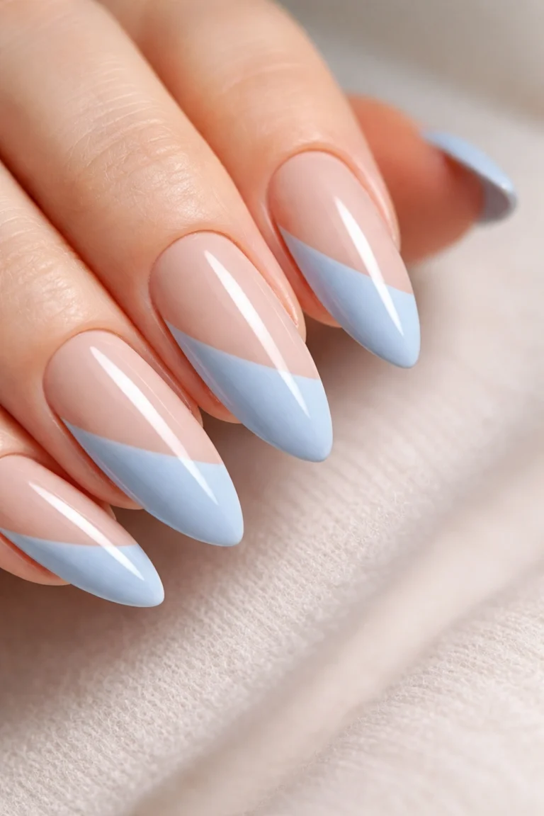 20 Baby Blue Almond Nail Ideas
