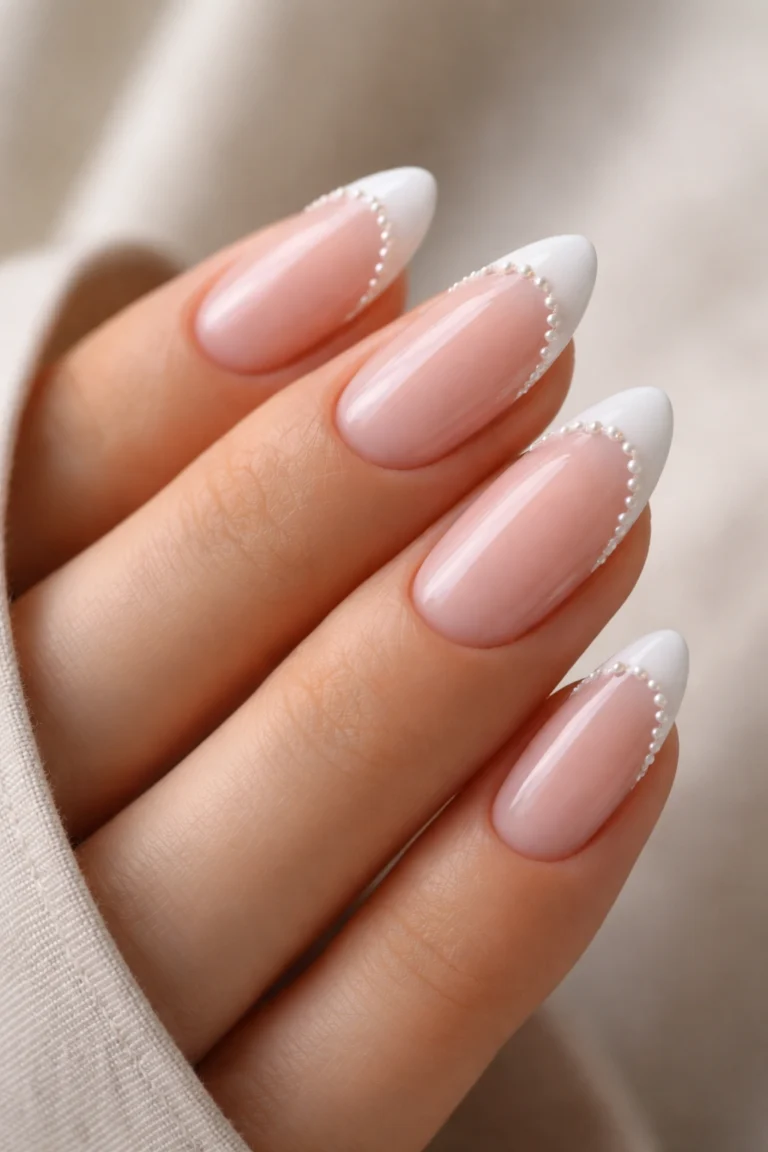 15 Pearl Almond Nail Ideas With a Soft Glow