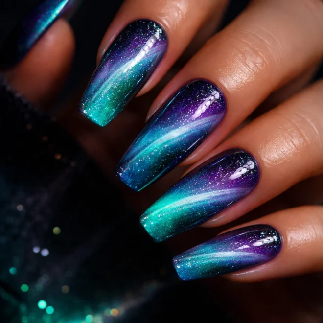 15 Cat Eye Coffin Nails That Glow