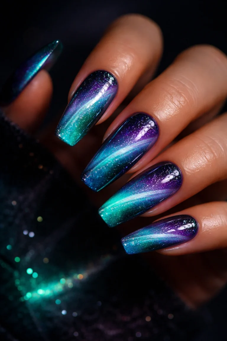 15 Cat Eye Coffin Nails That Glow