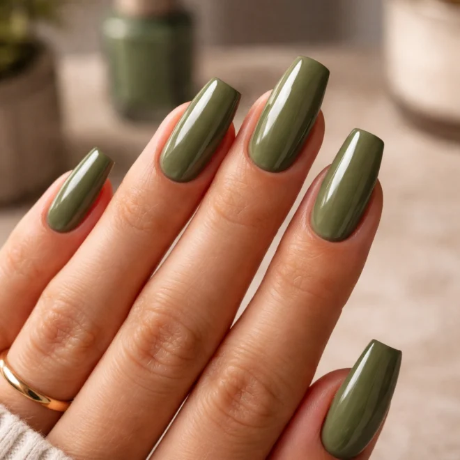 15 Green Coffin Nails for Your Next Manicure