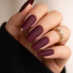 12 Burgundy Matte Coffin Nails You Will Love