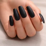 15 Matte Black Coffin Nails That Look Sharp
