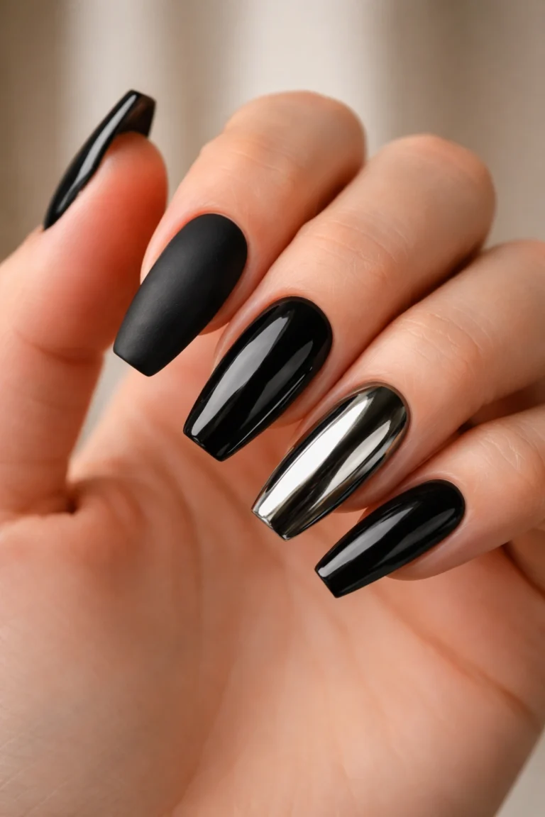 15 Black Coffin Nails From Matte to Glossy