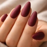 15 Maroon Almond Nail Ideas