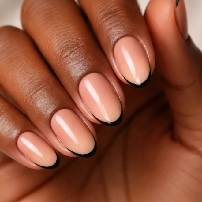 20 Black Almond Nail Ideas for Dark Skin Tones