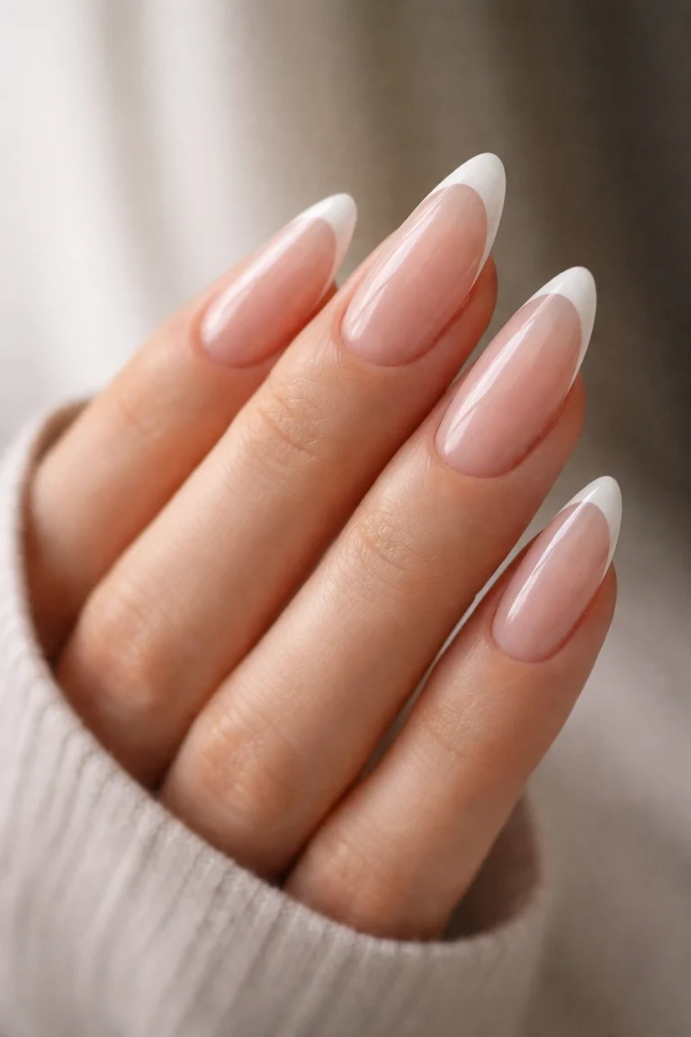 20 Long French Tip Almond Nail Ideas