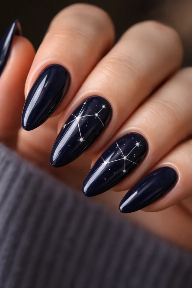 15 Star Almond Nail Ideas With Celestial Details