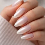 20 White Chrome Almond Nail Ideas