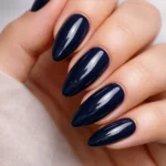 20 Navy Blue Almond Nail Ideas