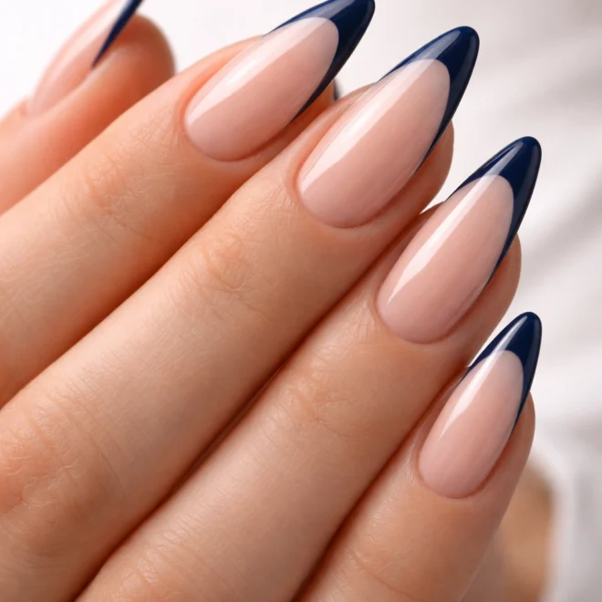 20 Blue Almond Nail Ideas