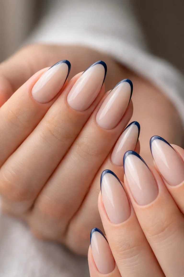 20 Blue Almond Nail Ideas With Simple Designs