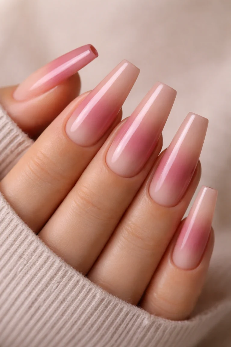 12 Pink Ombre Coffin Nails That Blend