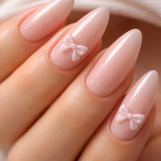 20 Bow Almond Nail Ideas