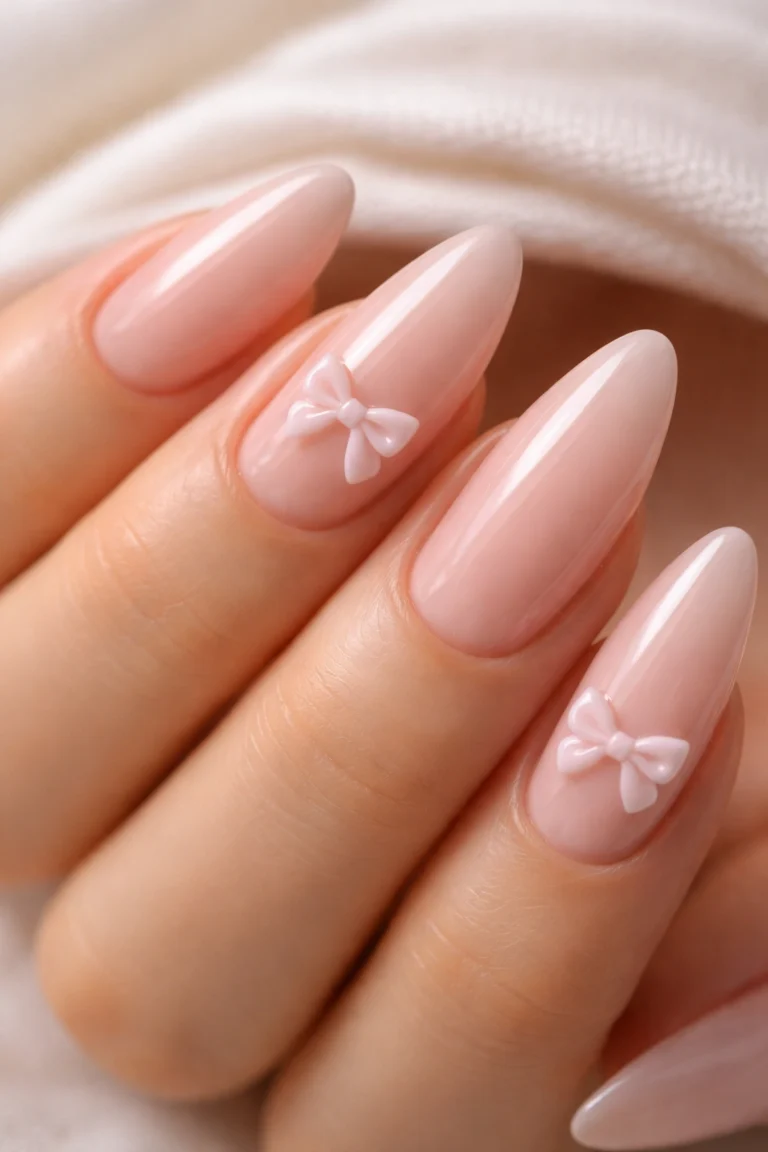 20 Bow Almond Nail Ideas