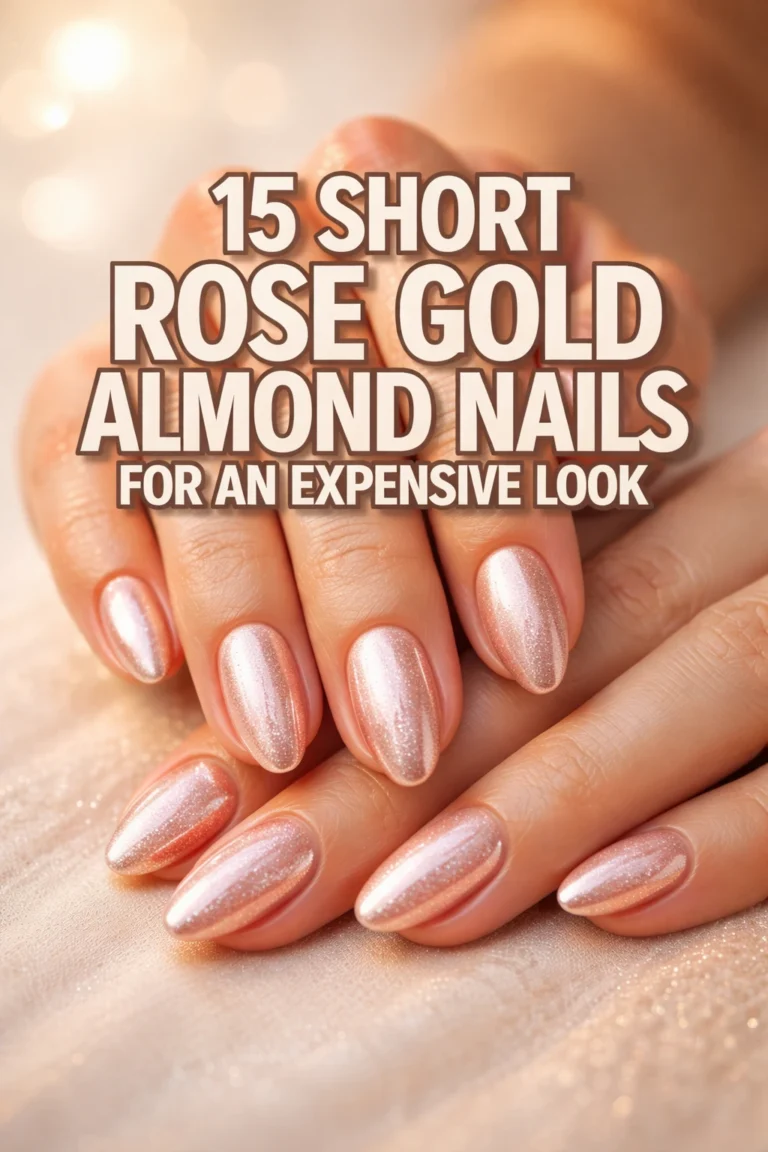15 Short Rose Gold Almond Nails That Look Expensive