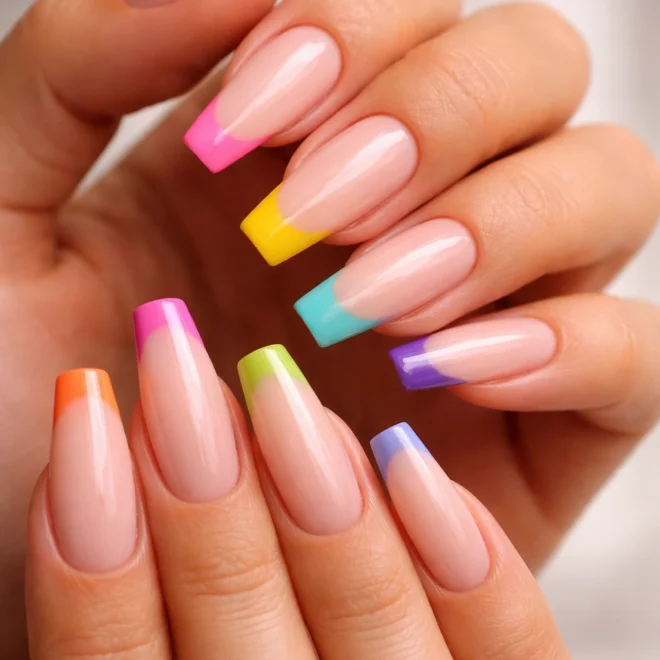 20 Colorful Coffin Nails for Your Next Manicure