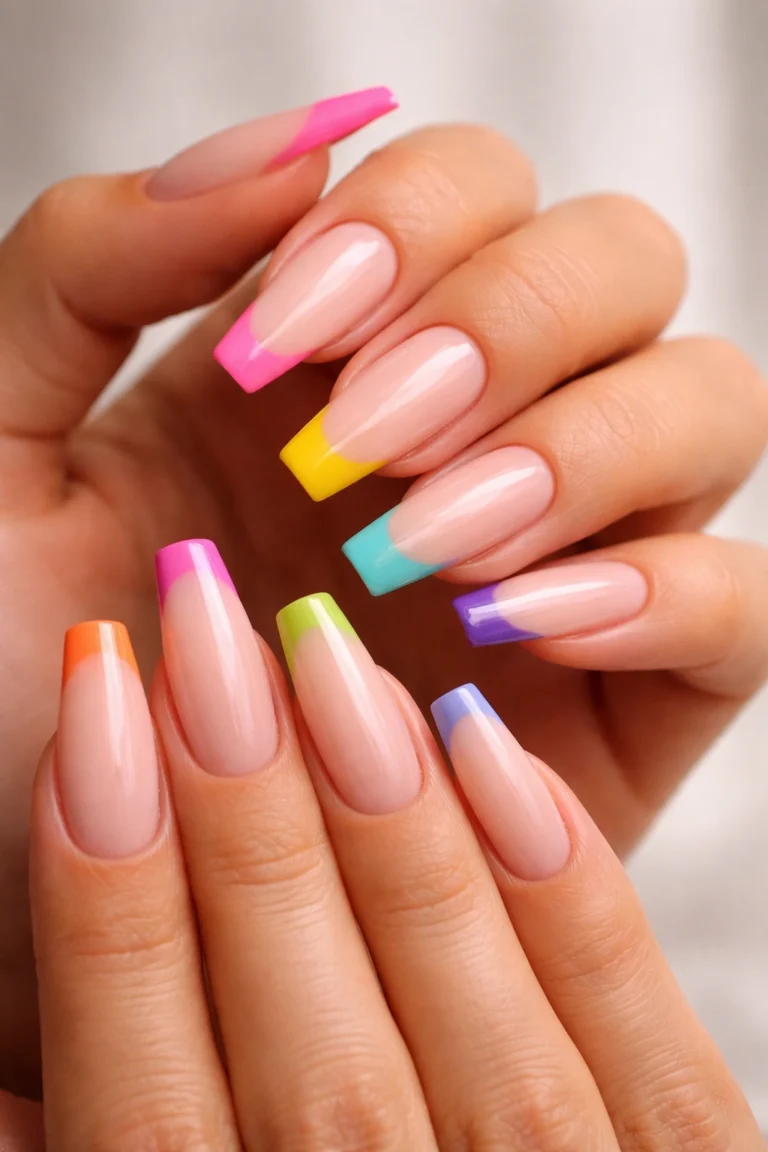 20 Colorful Coffin Nails for Your Next Manicure