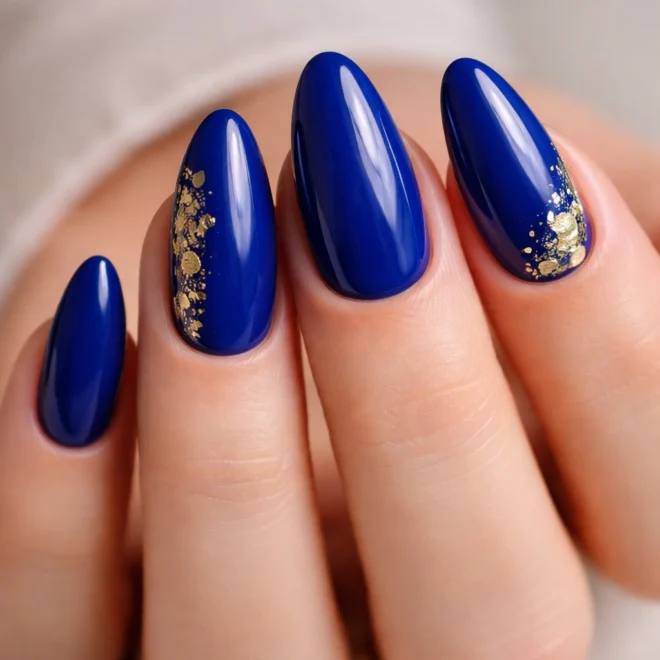 20 Royal Blue Almond Nail Ideas