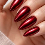 20 Red Chrome Almond Nail Ideas