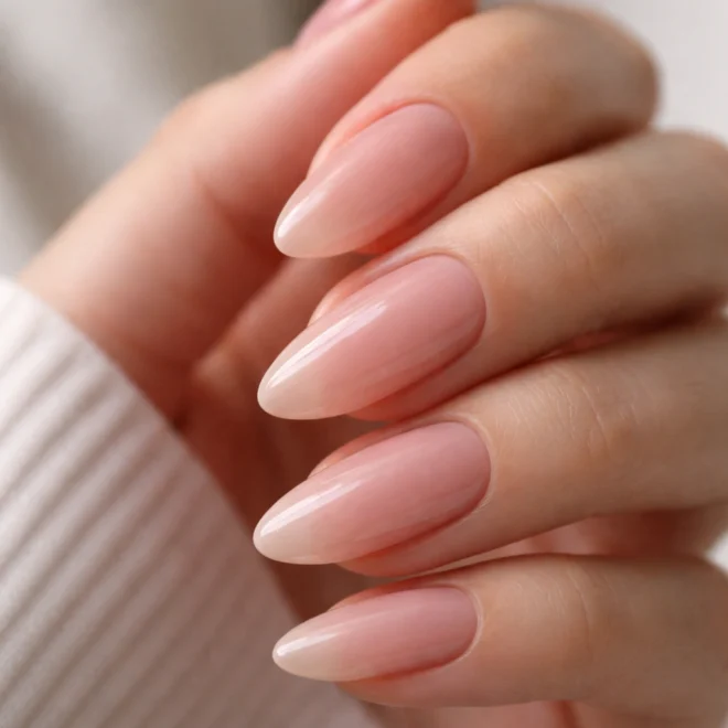 25 Nude Almond Nail Ideas