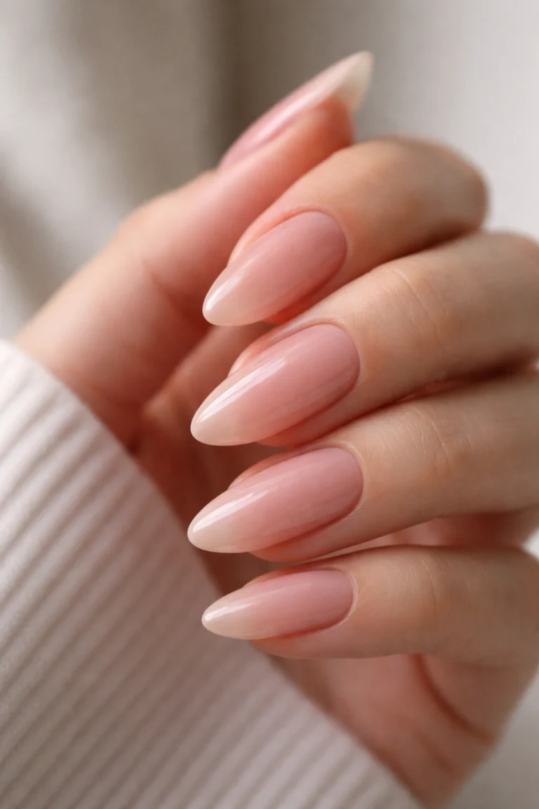 25 Nude Almond Nail Ideas