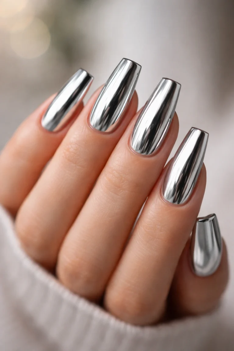 15 Silver Coffin Nails for Your Next Manicure