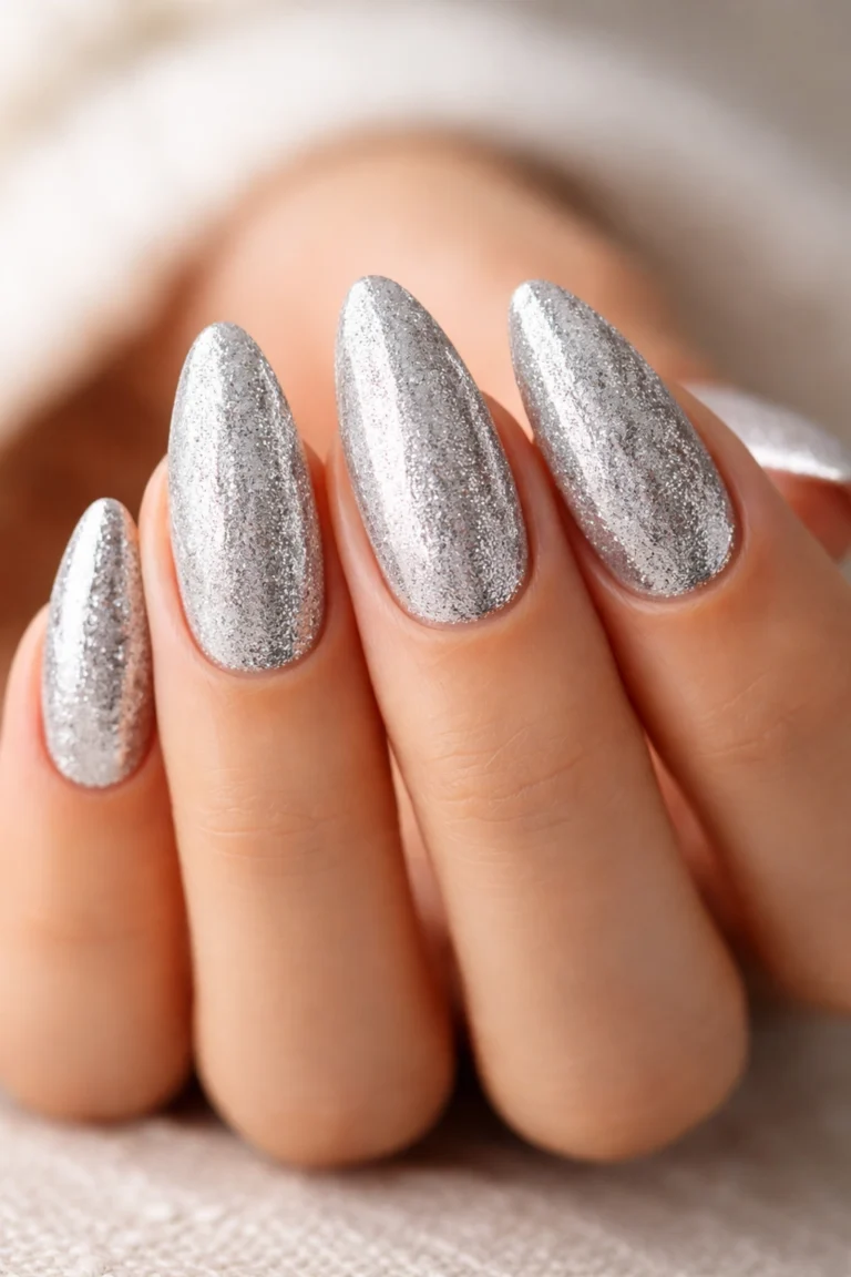 20 Glitter Almond Nail Ideas You Can Do at Home