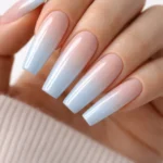 12 Light Blue Ombre Coffin Nails That Blend
