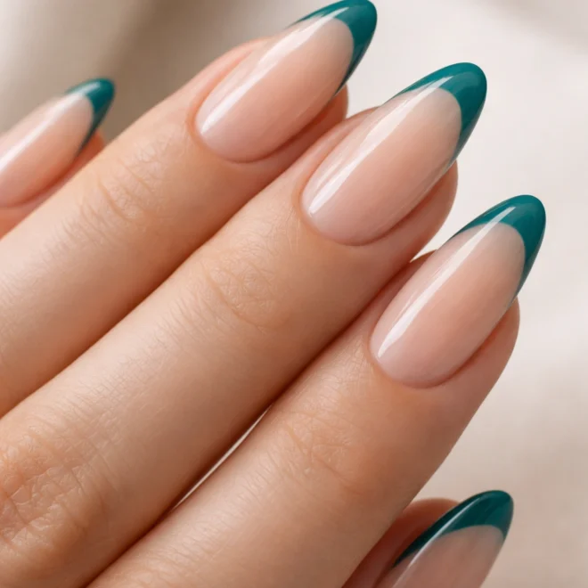 15 Teal Almond Nail Ideas