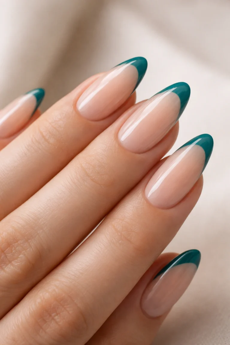 15 Teal Almond Nail Ideas