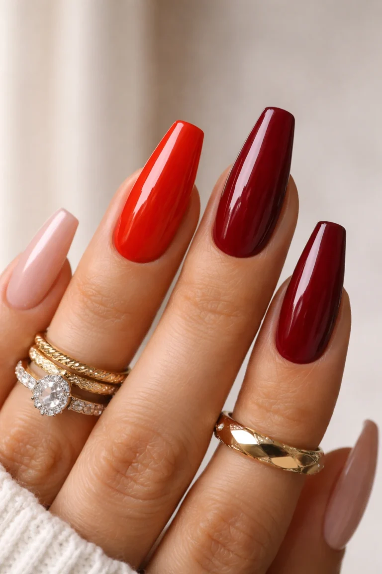 15 Red Coffin Nails From Bright to Dark