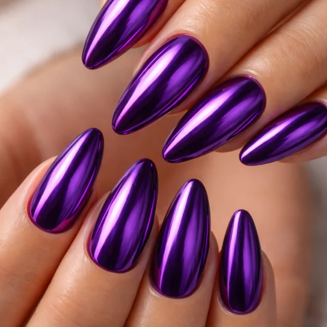 20 Purple Almond Nail Ideas in Rich Shades