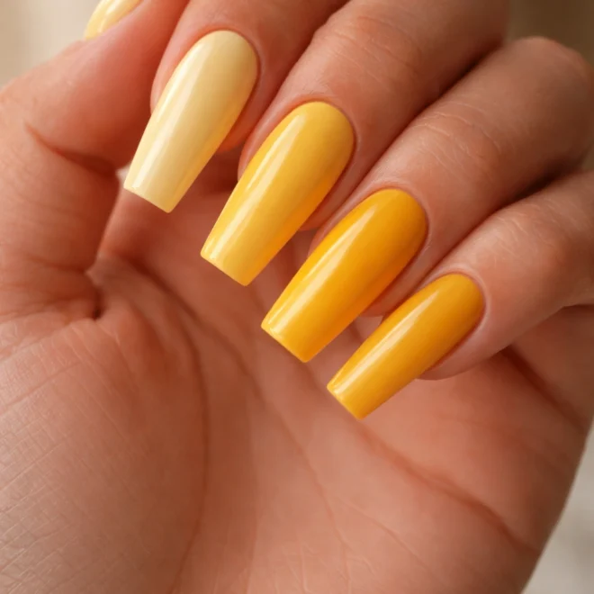 15 Yellow Coffin Nails for a Fun Pop of Color