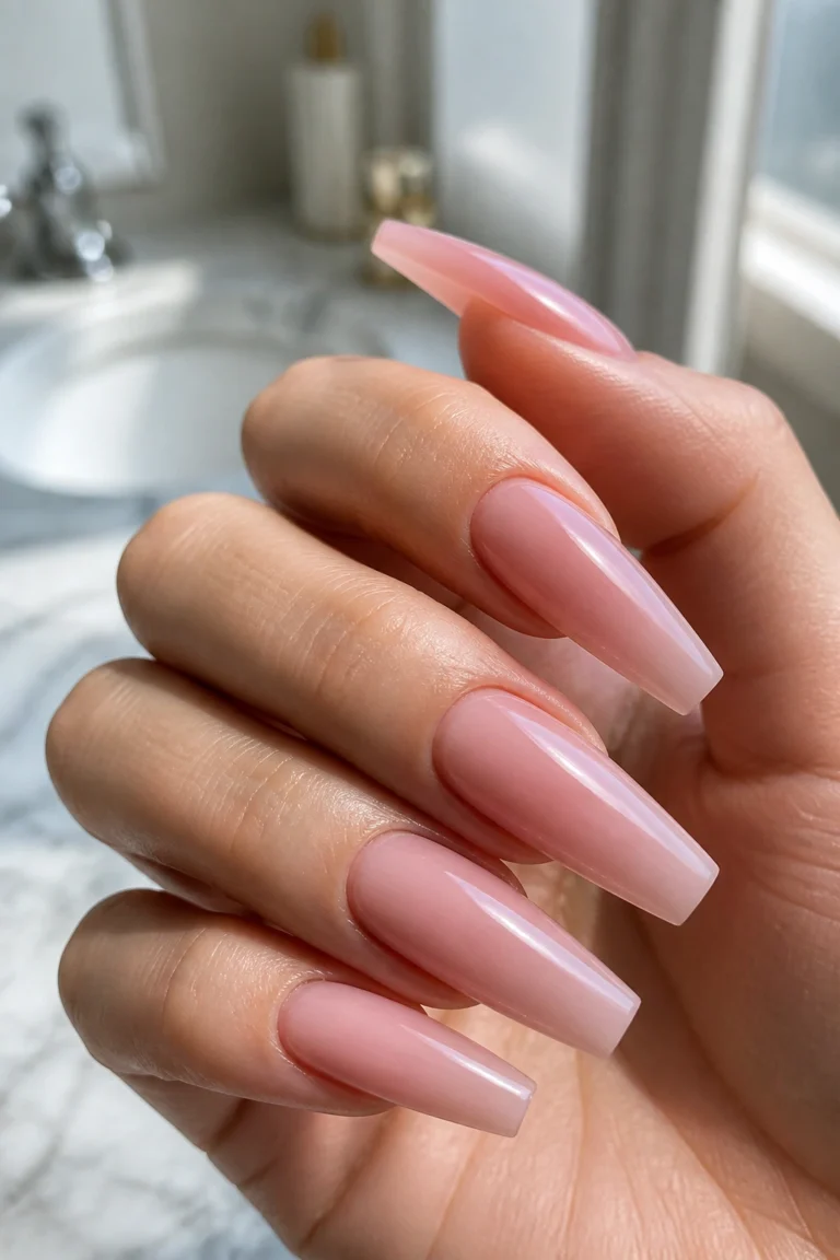 12 Pink Cat Eye Coffin Nails That Shine