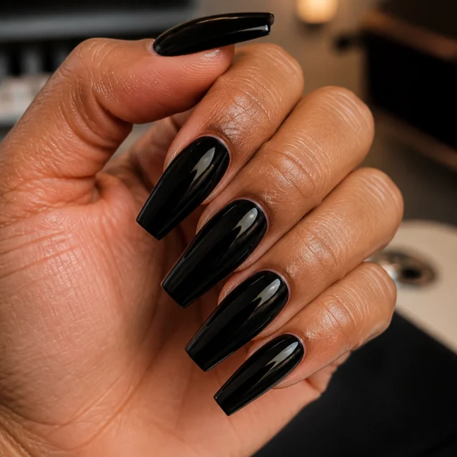 15 Black Coffin Nails You Will Love